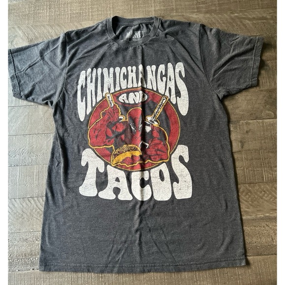 Marvel Other - Marvel Comics Deadpool Chimichangas & Tacos Short Sleeve Graphic Tee Size Medium
